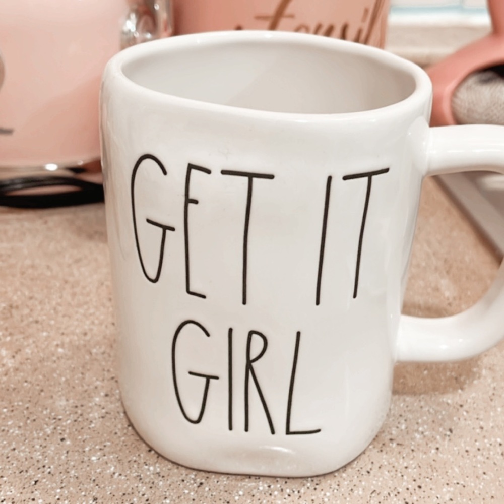 Rae Dunn White & Black  “Get It Girl” Mug